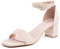 Hitmars Sandali Donna con Tacco Estivi Scarpe Cinturino Alla Caviglia Fibbia Punta Aperta Eleganti Cerimonia Cachi Taglia 38 EU
