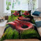 feelingyou Rote Schlange Bettwäsche-Set 3D Coiled Snake Bettwäsche Set 135x200cm Grüne Blätter Betten Set für Kinder Jungen Mädchen Teenager 2St.Reißverschluss Mikrofaser