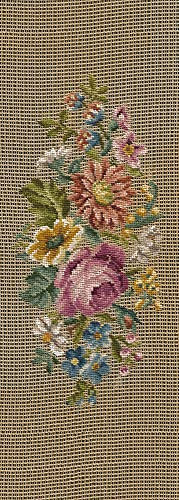 A.S. Création Fototapete Blumen Braun | Lila Stickerei Kisse 1.00 m x 2.80 m Braun Lila Gelb, Grün, Blau, Weiß, Schwarz