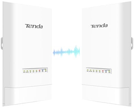 Tenda WiFi Bridge 5GHz 867Mbps, Puente Inalámbrico WiFi Exterior, CPE de Exterior Largo Alcance 5 km, Antena direccional 12dBi, PoE Pasivo, IP65 Resistente al Agua, Paquete de 2(OS3)