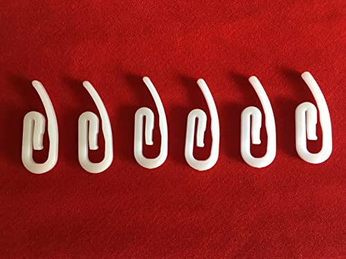GLOBALCORPORATION Ganci paperino bianco proboscide per tende paperino in plastica Gancio Tendina per Finestra Porta fettuccia tendine scorrevoli papera nylon anelli arricciatenda e onda (50 pezzi)