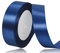 Dunkelblau Satinband 25mm x 22Meters Schleifenband Dunkelblau Geschenkband Dekoband Stoffband für Geschenk, Basteln, Nähprojekte, Haarschleifen, Brautstrauß, Hochzeits Dekoration