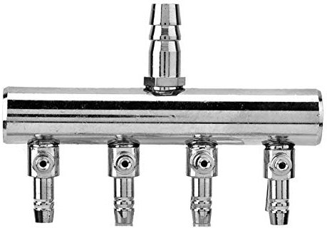Joyzan Aquarium Air Flow Valve, Air Distributor Splitter Stainless Steel Pump Lever Control Gang Valve Air Pump Accessories for Aquarium Fish Tank(4 Way)