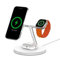 Belkin MagSafe 3 in 1 Wireless Charging Station, 15W iPhone and Apple Watch Fast Wireless Charger, AirPods Charging Station for iPhone 16, 15, 14, 13, 12 Series, Apple Watch 10/9/8, SE, Ultra - White