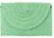 Syrads Bolso de Paja para Mujer - Sobre de Playa de Verano - Verde