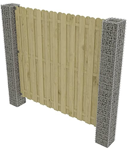 vidaXL 2X Poteaux de Gabion de Jardin Poteaux de Panneau de Clôture Terrasse Patio Arrière-Cour Extérieur Acier Galvanisé 20x20x190 cm