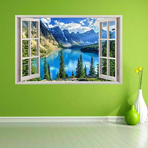 Wandtattoos Wandkunst Aufkleber Wandbild Lake Rocky Mountain Bäume Wandaufkleber Wandtattoo Poster Wohnkultur Bp25