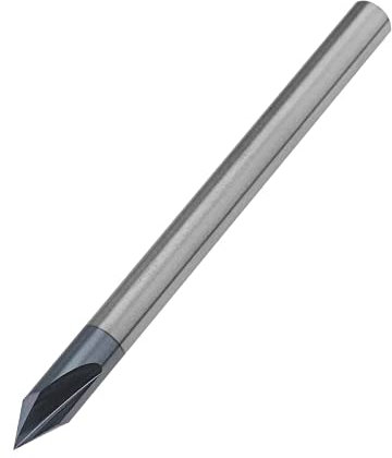 OTOTEC 60° 3 Flutes Chamfer End Mill 60 Degree Milling Cutter V Groove Router Bit Milling Accessories for Carving V Groove CNC Lettering and Signs