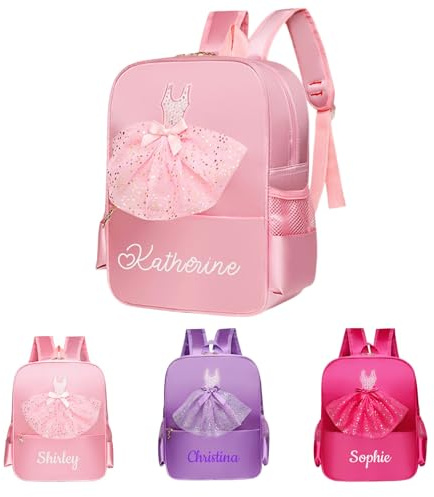 Roycraft Personalisierte Ballett-Tanztasche für Mädchen, personalisierbar, mit verstellbarem Schultergurt, Umhängetasche, 13.4 x 9.8 x 4.3 inches