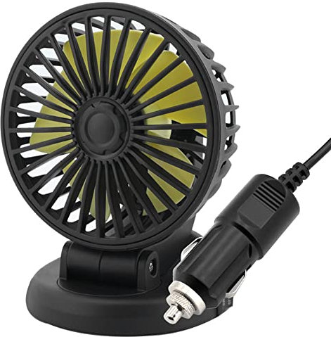 Starnearby Ventilateur de Voiture 5V/12V/24V, Petit Ventilateur de Véhicule Portable, Ventilateur de Refroidissement Voiture USB/Allume Cigare pour Véhicule, Camion, SUV