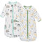 Baby Sleeping Bag 2 Pack 100% Cotton 0.5 TOG Long Sleeves Wearable Blanket Various Sizes 6-12 Months Sleeping Sack for Newborn Boys Girls Infant Toddlers Baby (Owl Rabbit)