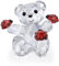 Swarovski Kris Bear Viel Glück Bär, Detailverliebter Bär aus Mehrfarbigem, Strahlendem Kristall