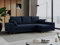 MKS MEBLE Ecksofa - L-Form Sofa mit Schlaffunktion - Wohnlandschaft L Form, Ecksofa mit Schlaffunktion und Bettkasten, Schlafsofa mit Bettkasten, Couch mit Schlaffunktion - Dunkelblau Dorian