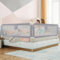 Jopassy Rausfallschutz Bett 200CMx2+180CMx1, Bettgitter für Kinder, Babybettgitter für Kleinkinder, Kinderbettgitter mit luftiges Netz, Bed Rail stabile Bauweise, einfache Montage, Grau