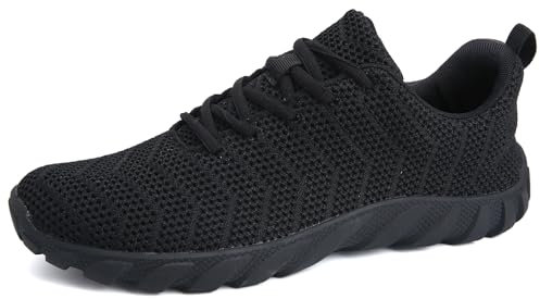 IceUnicorn Strandschuhe Badeschuhe Herren Damen Leicht Walkingschuhe Knit(317schwarz,46EU)