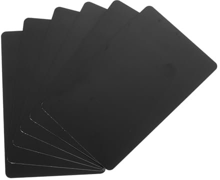 QUARKZMAN 40 Stück leere PVC-Karten, 15Mil Grafikqualität Plastikkarten glänzend wasserdicht für Foto-ID-Badge-Drucker, Schwarz