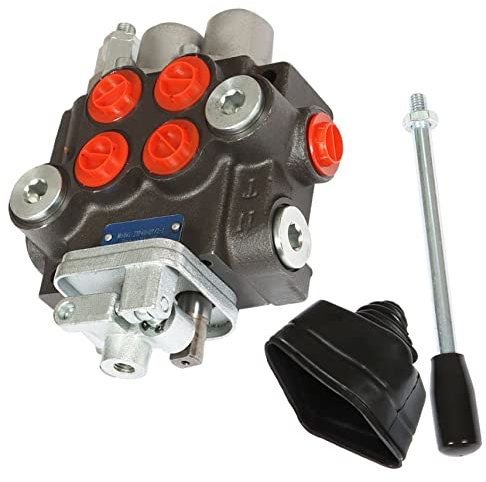 WYZSXX Hydraulikventil, hydraulisches Wegeventil, doppeltwirkendes Ventil, 2 Spulen, 11 gpm, 3600 psi, SAE-Anschlüsse für kleine Traktoren, Traktoren, Lader, Holzspalter