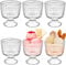 Kaxtde 6 Pack Glass Dessert Bowls, 330 ml Ice Cream Bowls Bulk, Crystal Glass Trifle Cups for Ice Cream, Desserts, Pudding, Appetizer, Salad, Fruit, Sundae, Pudding