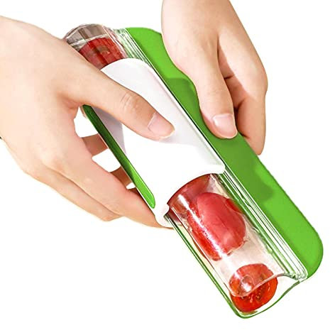 Traubenschneider - - und Gemüsesalatschneider, Tomatenschneider,Multifunktions-Traubenschneider, und Gemüseschneider für die Herstellung von Obstsalat-Pizza