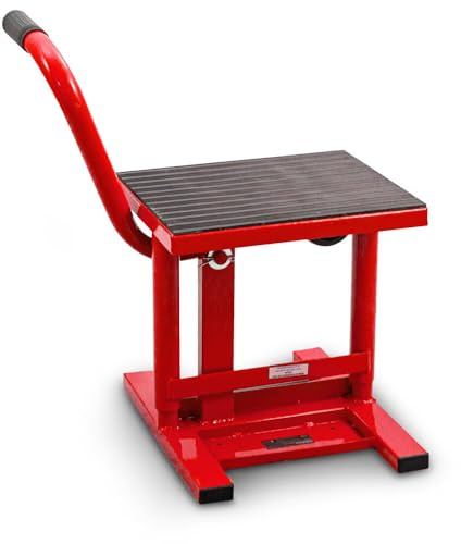 Bituxx Motorradbock Motorrad Heber Montageständer Montagebock Hubständer Cross Enduro Trial Motocross bis 150Kg Rot