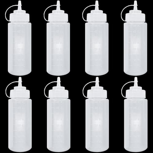 JinPhon 8 bottiglie da spremere da 450 ml, in plastica