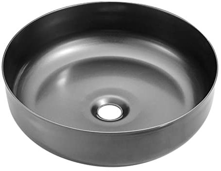 Lavabo da bagno Lavabo da appoggio Lavabo da appoggio rotondo in acciaio inossidabile opaco 15,2 pollici Sopra il lavabo da appoggio Lavabo da appoggio Lavabo artistico per bagno Hotel Toeletta Lavabo