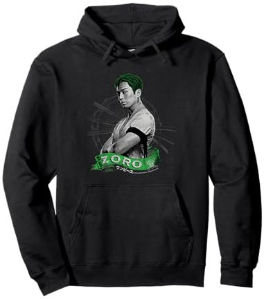 One Piece Roronoa Zoro Live Action Chapeau de paille Pirate Hunter Sweat à Capuche