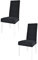 t m c s Tommychairs - 2er Set Moderne Stühle Nicole für Küche und Esszimmer, robuste Struktur aus lackiertem Buchenholz Farbe Weiss, gepolstert und mit Schwarz Samt bezogen