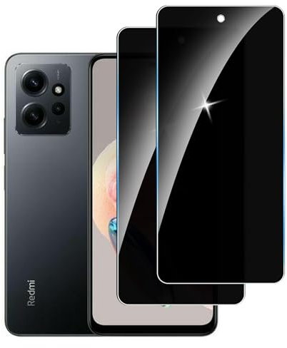 LYPHPE 【2 Piezas】 Protector Pantalla Privacidad para Redmi Note 12 4G,Cristal Templado Anti Espía,Anti-Espía Vidrio Película,9H Dureza,Anti-Arañazo,Sin Burbujas,Privacy Screen Protector