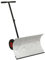 Vetnasa Spazzaneve Manuale con Ruote,Argento Prato e Giardino (12,1KG)
