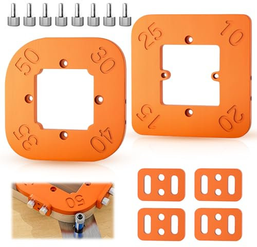 Frässchablone 2 Stück Eckradius-Frässchablonen R10-R50 Frässchablonen für Oberfräse Radius Jig Router Templates Frässchablone Oberfräse Eckradiusfrässchablonen für Holzbearbeitung DIY
