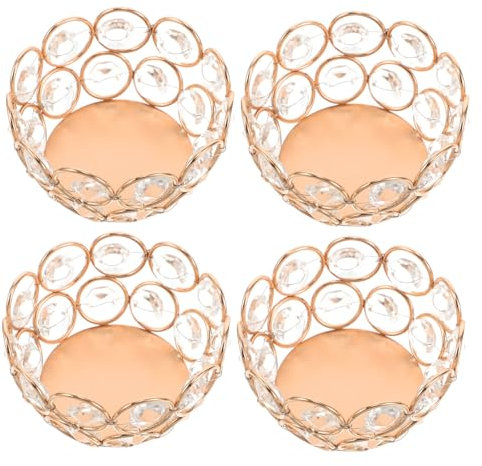 UKCOCO Romantische Teelichthalter Kristall Perle Decor Hochzeit Kerze Party Tisch Dekorationen