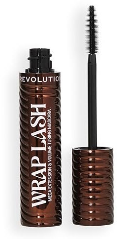 Revolution, Wrap Lash Tubing Mascara marrone, resistente all’acqua e alle sbavature, per lunghezza e volume, Vegan & Cruelty-Free, 8,5 ml