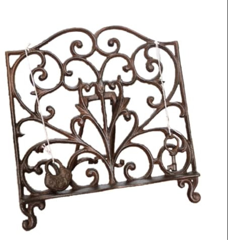 Vintage Cast Iron Recipe Book Stand Holder for Kitchen Cookbooks Decorative Metal Cookbook Stand for Stands in Kitchen