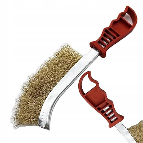 Rosfix Brass-Drahtbürste – Ergonomischer Kunststoffgriff | 235 mm, 80 g | Rostentfernung & Reinigung | Metalle & Baustellenwerkzeuge