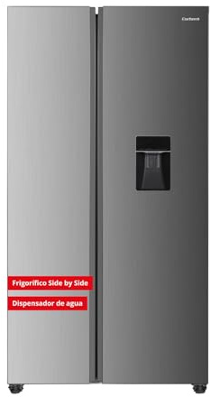 Corbero - Frigorífico Americano | CFSBSH735XWD | 439L | 177x91x59 | No Frost | Motor Inverter Silencioso | Dispensador de Agua y Twist Ice Maker | Inox