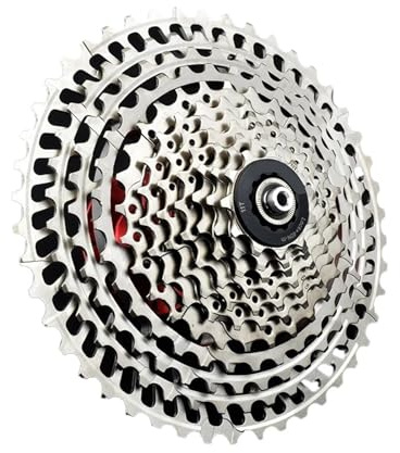 Ritzel Fahrrad, Kassetten & Ritzel Ultraleichte MTB-Kassette CNC 10/11/12-fach 46-52T HG-Freilauf XT-Getriebe(11S 11-52T Silver)