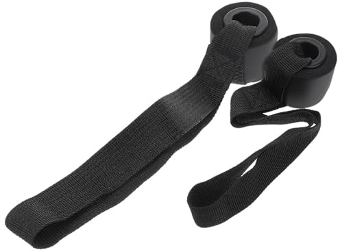 Healeved Ancrages de Porte pour Bandes de Résistance, 2 Pièces, PVC Noir | Résistance Élevée à Pression, Stabilité Renforcée, Fixation pour Exercices de Musculation et Entraînement à Domicile
