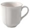 Villeroy & Boch - Manoir Henkelbecher 300 ml Weiß, Spülmaschinenfest, Mikrowellensicher, Kaffeetasse, Kaffeebecher, Große Tasse, Geschirr, Premium Porzellan
