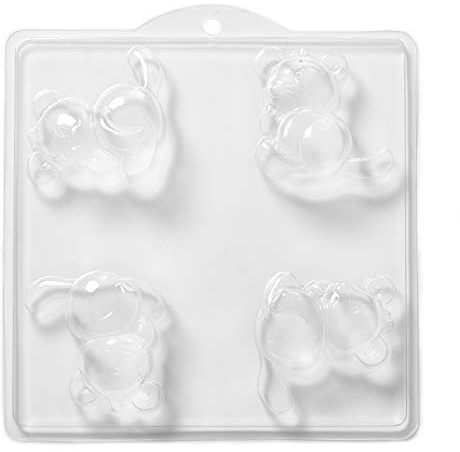 World Of Moulds | 4 Cavity Cute Mouse Soap/Bath Bomb Mould Mold M73