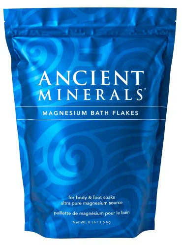 Ancient Minerals Magnesium Flakes Mega Pouch, 3.629 kg - Entspannung, Linderung, Muskelsentspannung, Schmerzlinderung, Hautprobleme - Unscented