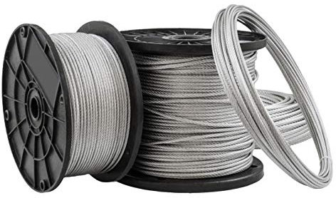 50m câble 6mm acier zingué EN 12385-4 6x19+FC