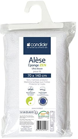 CANDIDE Matratzenauflage 70x140cm, Bambusviskose-Matratzenschoner, Made in Europe, weiß