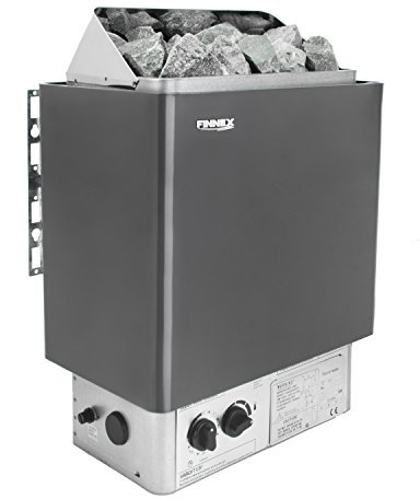 Electric Sauna Heater — Spa Heater with Heat Rocks — Built-In Thermostatic Control — Heats Up Quickly — Automatic Safety On/Off Timer — Supports Body Detox & Weight Loss (6.0KW Excluding Stones)