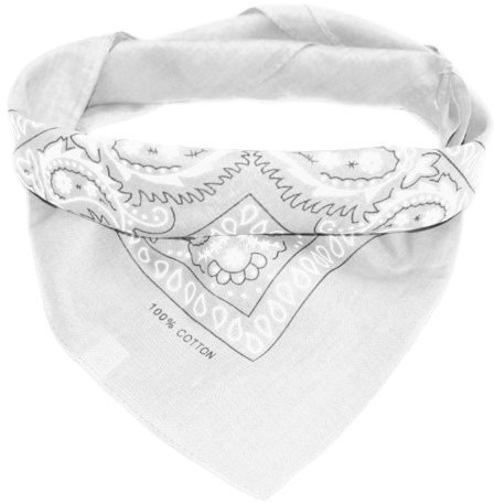 Oramics Bandana Koptuch Halstuch – 55 x 55 cm, gemustert: Paisley Muster – in verschiedenen Farben aus 100% Baumwolle, modernes Nikituch gegen Wind und Kälte (Weiß)