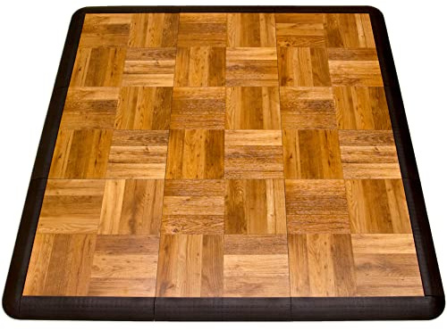 SnapLock Portable Dance Floor Kit, 3'x3', Oak Finish, 9 Sq Ft