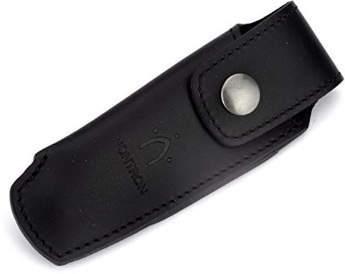 Nontron Taschenmesser Gürteltasche - N 25 - Leder schwarz - Lederetui für 12 cm Messer Griff Keine Kugel