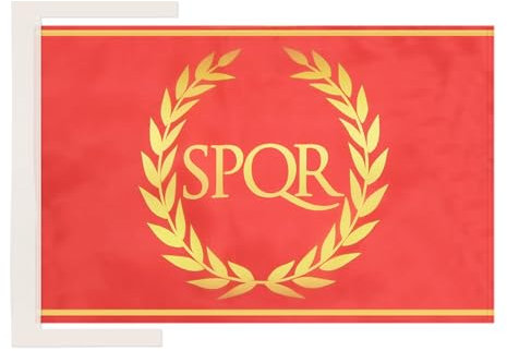 AZ FLAG Bandera del Imperio Romano 45x30cm - BANDERINA SPQR 30 x 45 cm cordeles