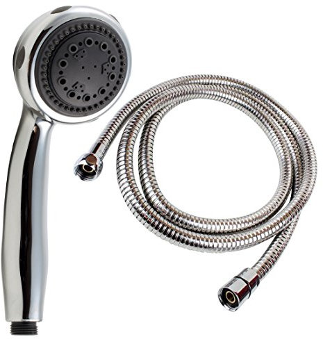 Sanixa SX11 Handbrause mit Schlauch 200 cm Dusch-Set Duschbrause 8 Funktionen Brause Brausegarnitur |Duschbrause Duschkopf Funktionsbrause