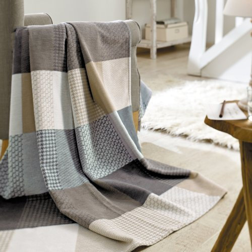 Solare Cotton Pure Patchwork Throw Blanket by Ibena